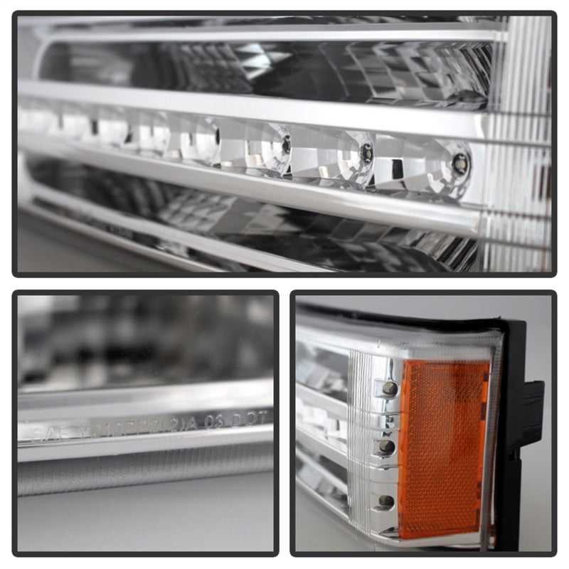 xTune Chevy Silverado 03-06 / Avalanche 02-06 LED Bumper Lights Chrome CBL-JH-CS03-LED-C