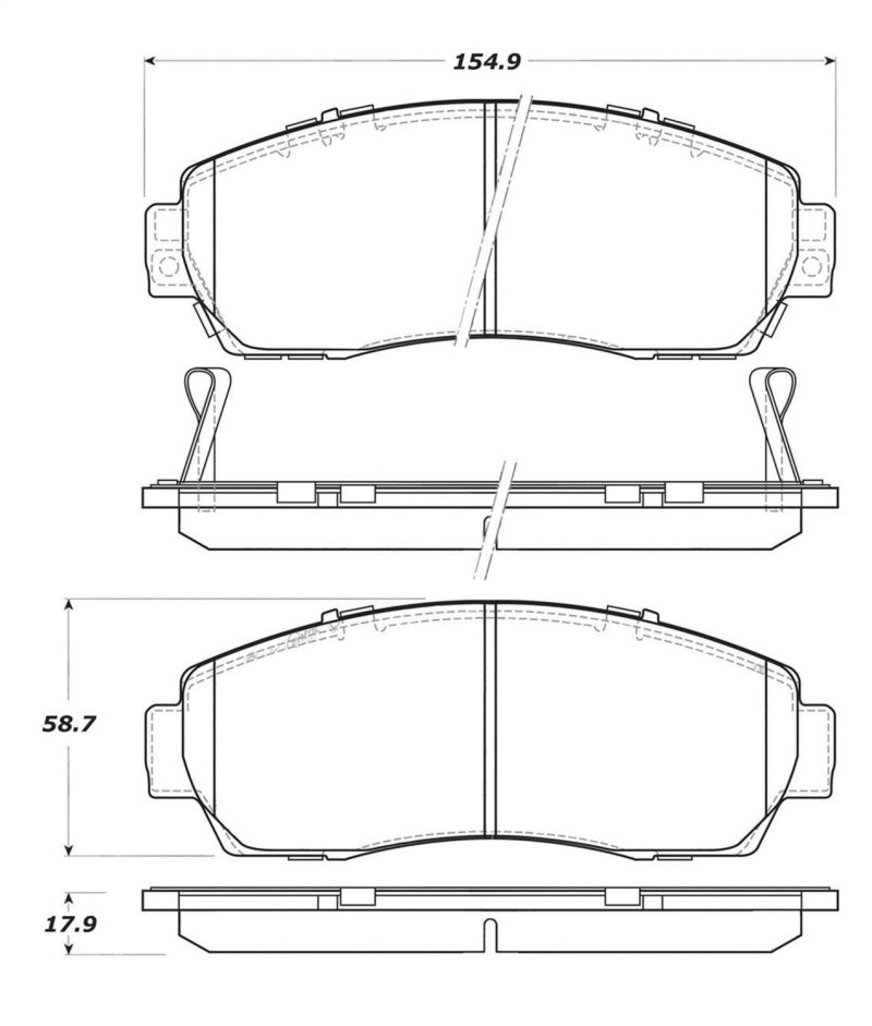 StopTech Performance 2010-2012 Acura RDX Front Brake Pads