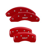 MGP 4 Caliper Covers Engraved Front & Rear MGP Red Finish Silver Characters 2017 Kia Optima