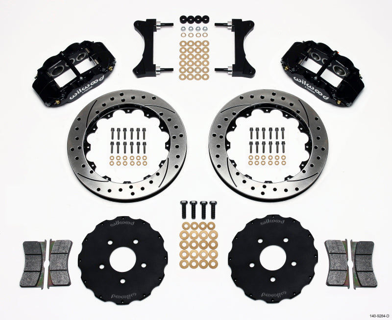 Wilwood Narrow Superlite 6R Front Hat Kit 13.06in Drilled Mitsubishi EVO VIII