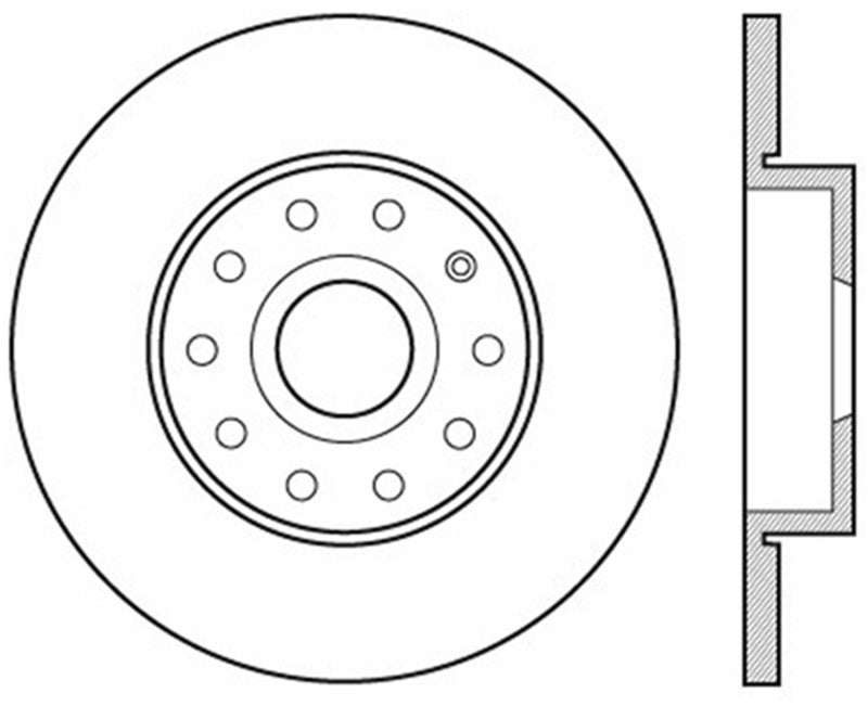 StopTech SportStop 10 Audi A3 / 1/05-10 VW Jetta Drilled Right Rear Rotor
