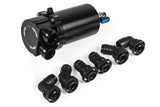 Universal Can Catch Kit; Incl. Universal Fitment; Black Anodized;