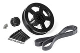 Supercharger Drive Pulley Kit; w/Belt; Bolt On 187 mm. Crank Pulley;